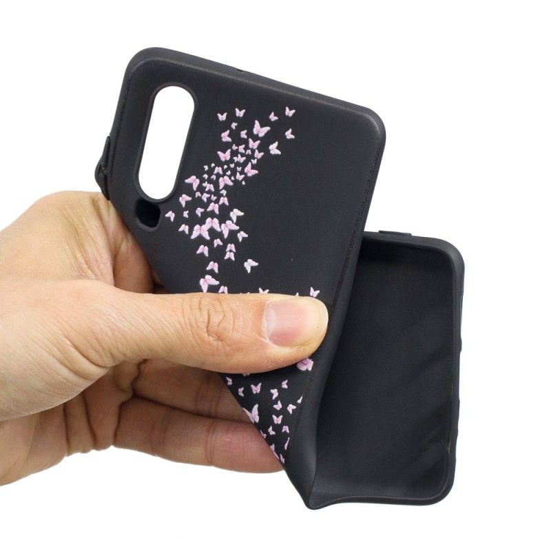 Hoesje Huawei P30 Telefoonhoesje Vrouw Met Een Bloemig Hoofd