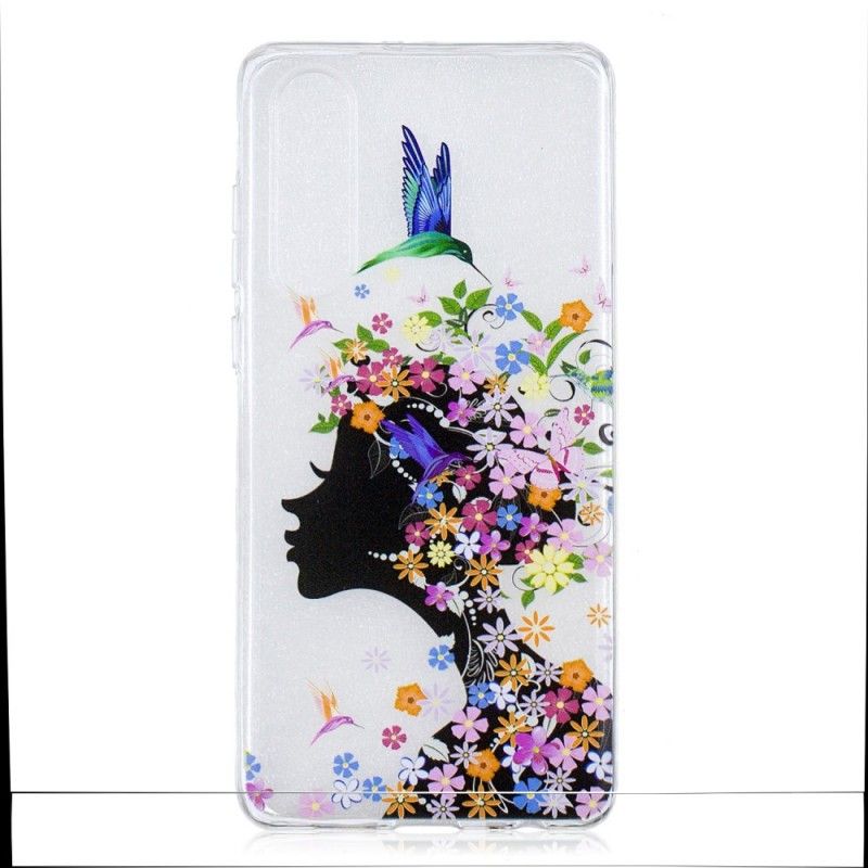 Hoesje Huawei P30 Transparant Bloemenmeisje