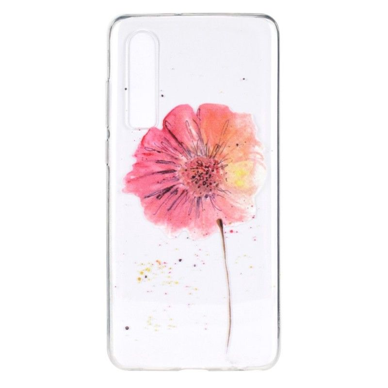 Hoesje Huawei P30 Transparante Aquarel Klaproos