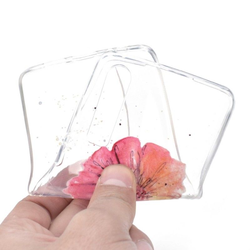 Hoesje Huawei P30 Transparante Aquarel Klaproos