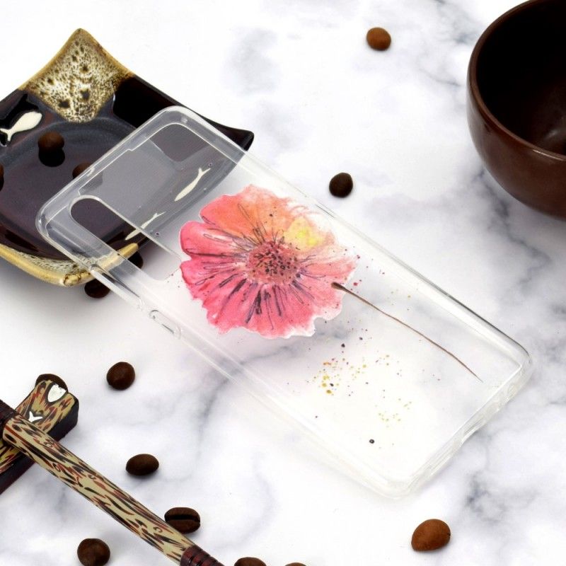 Hoesje Huawei P30 Transparante Aquarel Klaproos