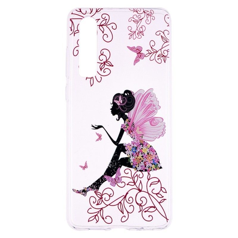 Hoesje Huawei P30 Transparante Bloemenfee