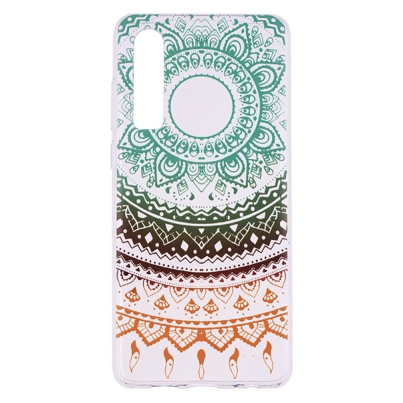 Hoesje Huawei P30 Transparante Kleurrijke Mandala