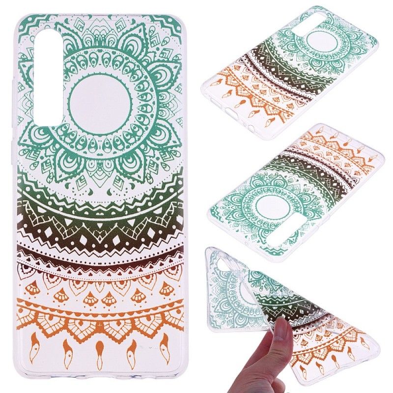 Hoesje Huawei P30 Transparante Kleurrijke Mandala