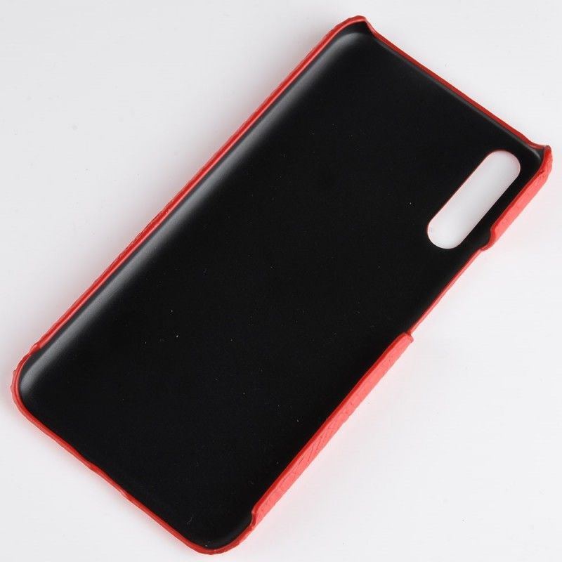 Hoesje Huawei P30 Wit Zwart Krokodillenhuideffect