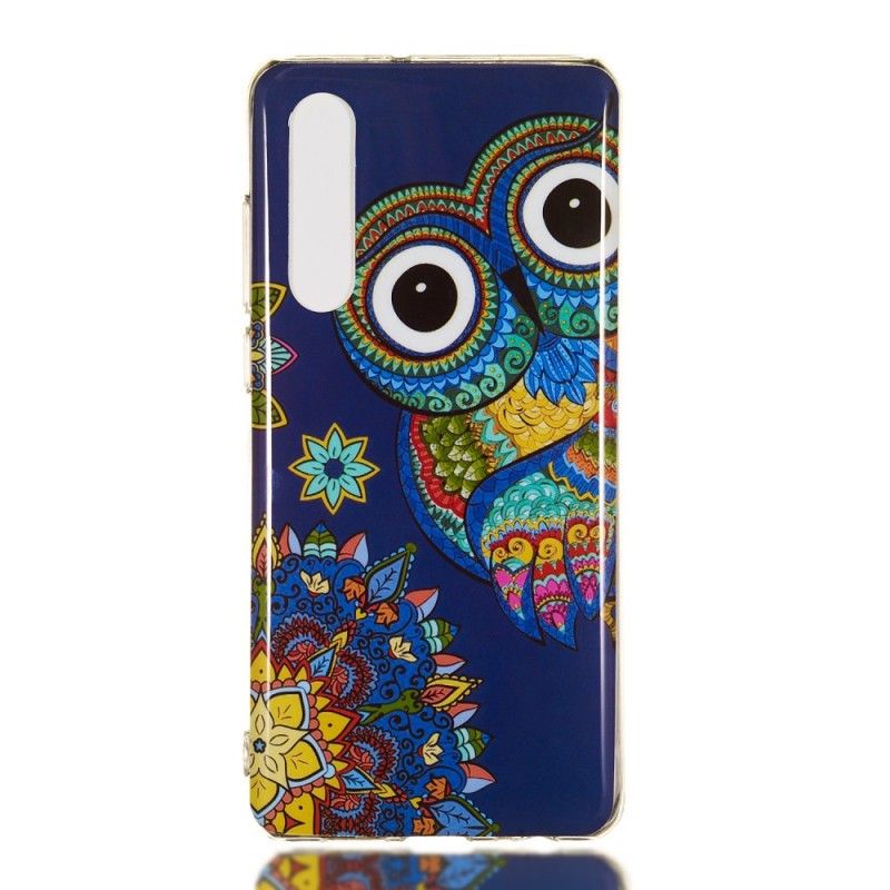 Hoesje voor Huawei P30 Fluorescerende Mandala-Uil