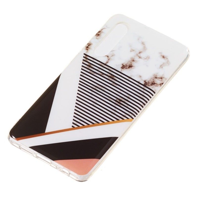 Hoesje voor Huawei P30 Marmereffect Lijngeometrie