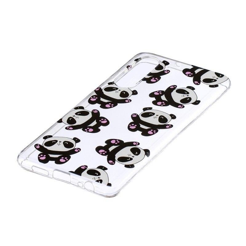 Hoesje voor Huawei P30 Transparante Panda'S Hebben Plezier