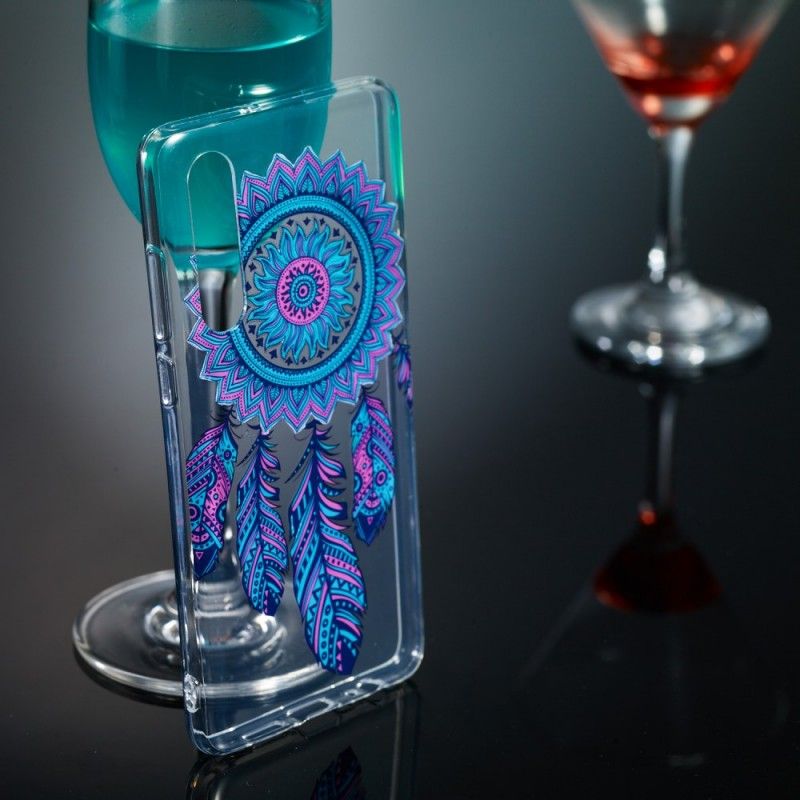 Hoesje voor Huawei P30 Vanger Droomt Blauwe Veren