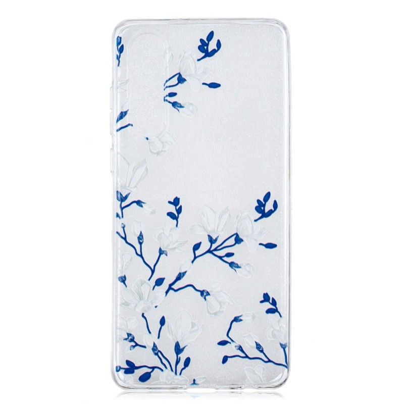 Hoesje voor Huawei P30 Witte Bloemen