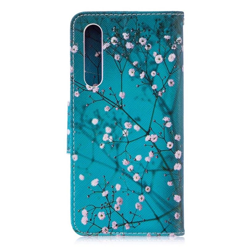 Leren Hoesje Huawei P30 Bloeiende Boom
