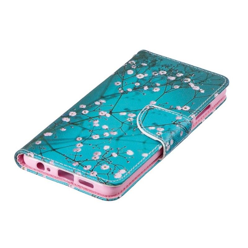 Leren Hoesje Huawei P30 Bloeiende Boom