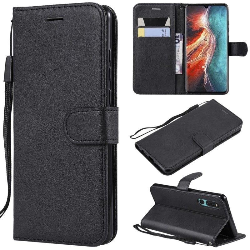 Leren Hoesje Huawei P30 Leereffect Met String