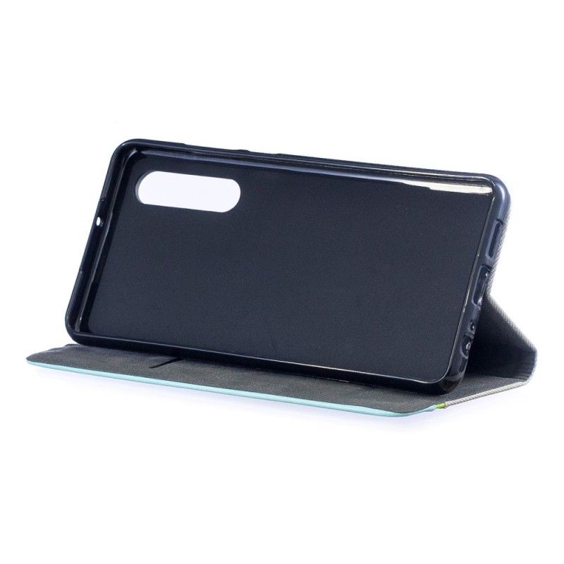 Leren Hoesje Huawei P30 Telefoonhoesje Verticale Lijn