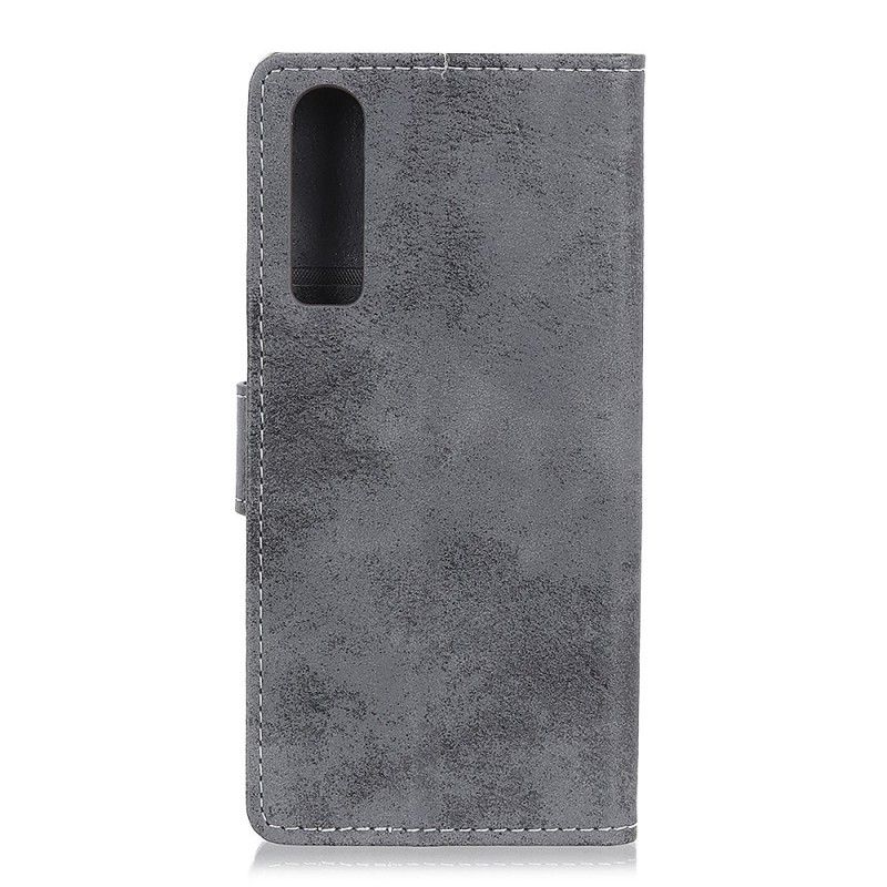 Leren Hoesje Huawei P30 Telefoonhoesje Vintage Leereffect