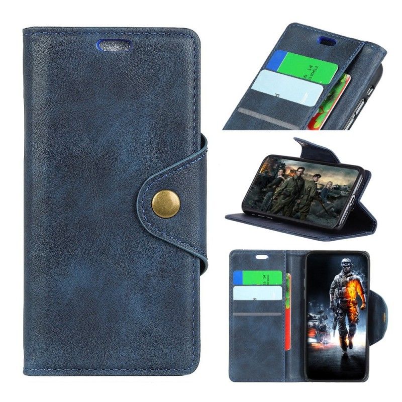 Leren Hoesje Huawei P30 Vintage Kunstleren Knoop