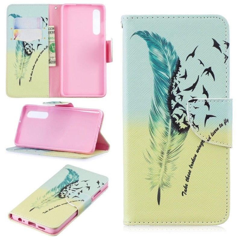 Leren Hoesje Huawei P30 Leren Vliegen