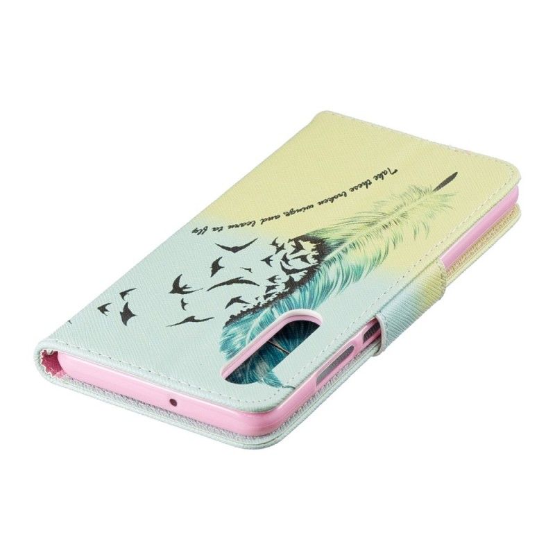 Leren Hoesje Huawei P30 Leren Vliegen