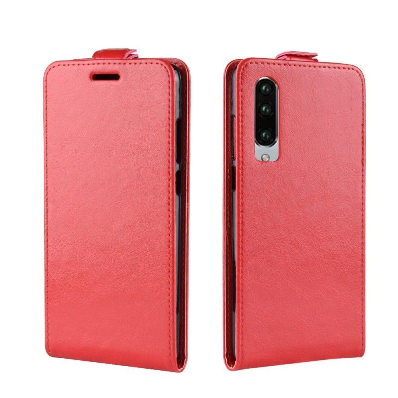 Leren Hoesje Huawei P30 Wit Zwart Opvouwbaar