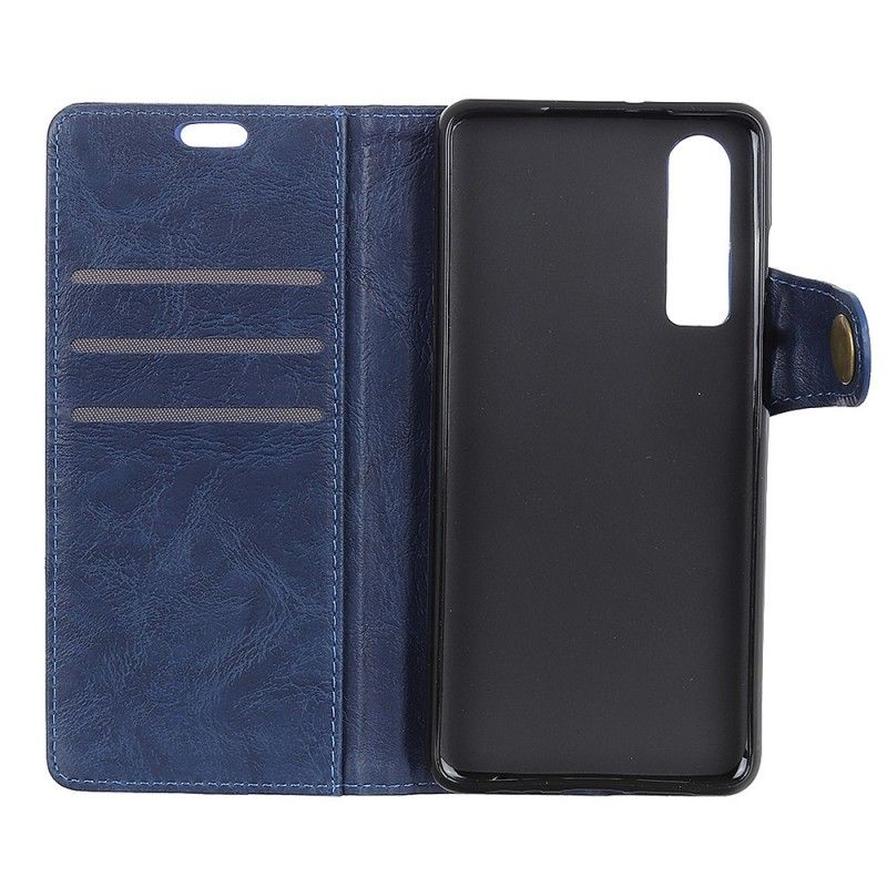 Leren Hoesje voor Huawei P30 Artistieke Knop