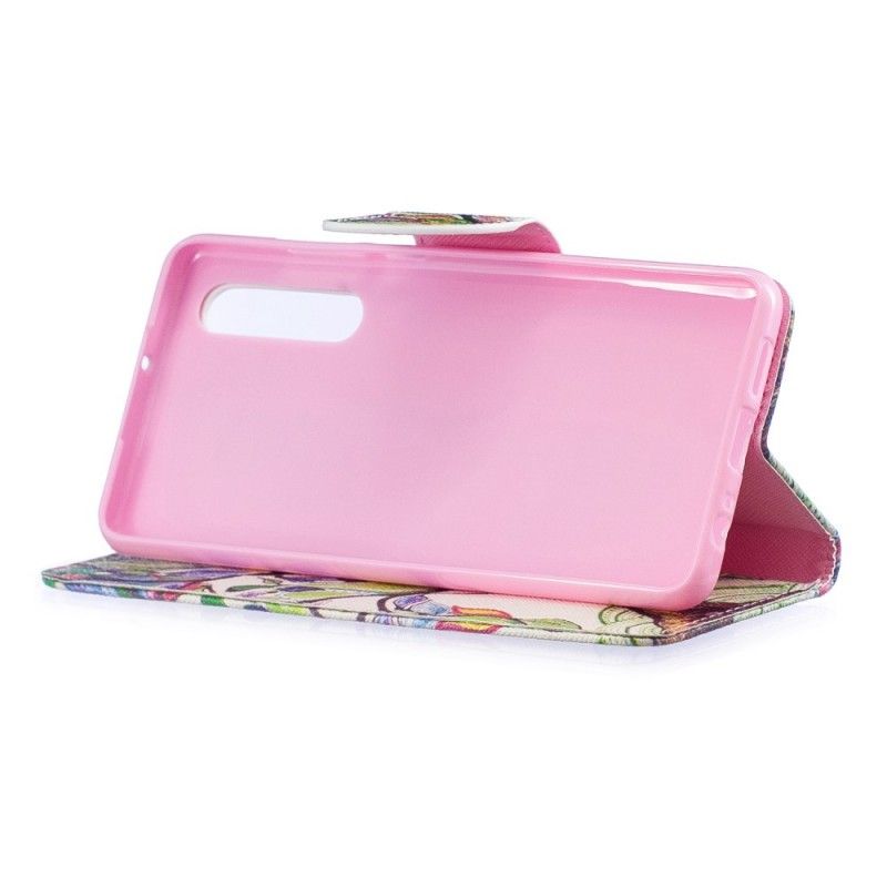 Leren Hoesje voor Huawei P30 Gekleurde Boom