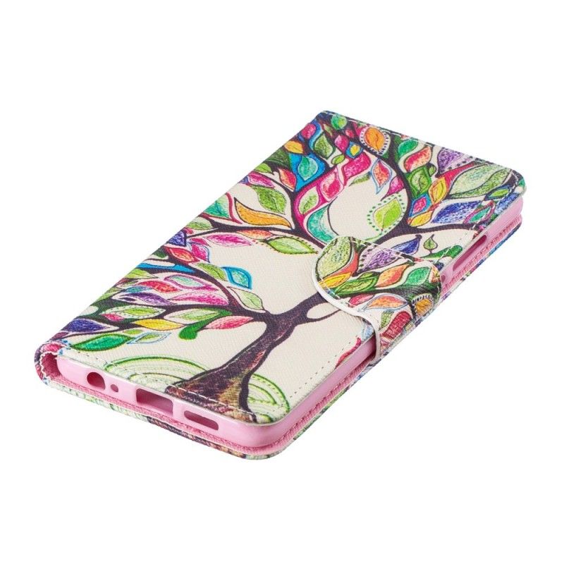 Leren Hoesje voor Huawei P30 Gekleurde Boom