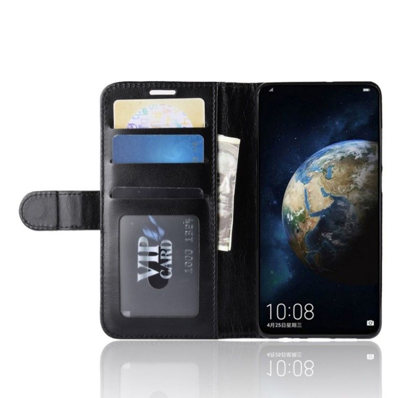 Leren Hoesje voor Huawei P30 Wit Zwart Ultra Kunstleer