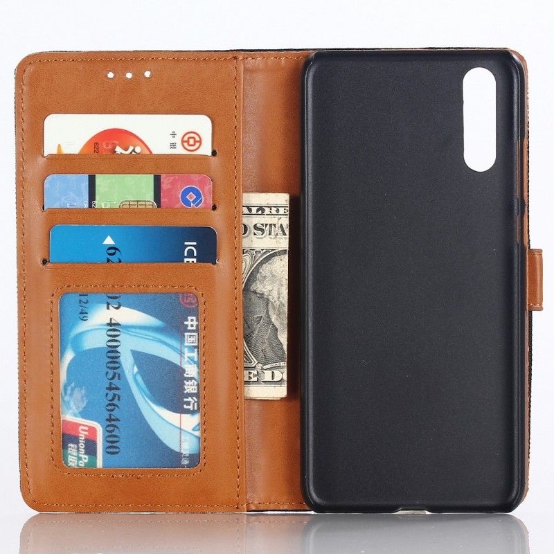Leren Hoesje voor Huawei P30 Zwart Spijkerbroek
