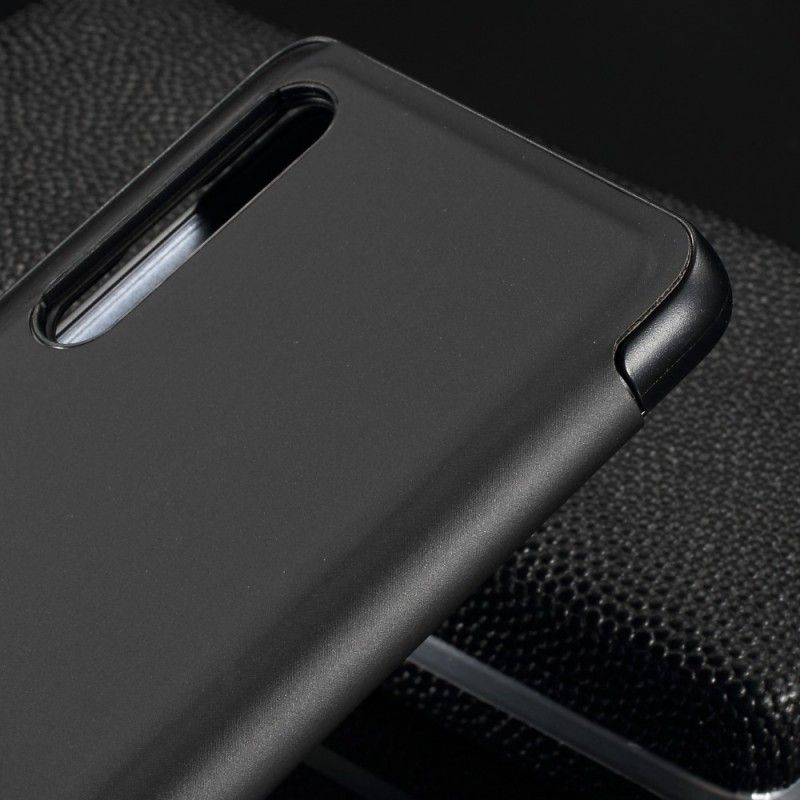 Zichtafdekking Huawei P30 Lichtblauw Zwart Spiegel En Leereffect