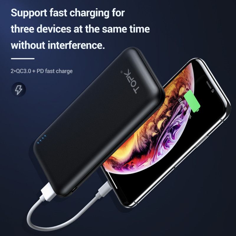 Topk Externe Batterij Met Drie Poorten