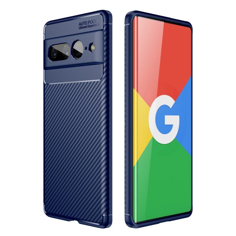 Hoesje voor Google Pixel 7 Pro Flexibele Koolstofvezeltextuur