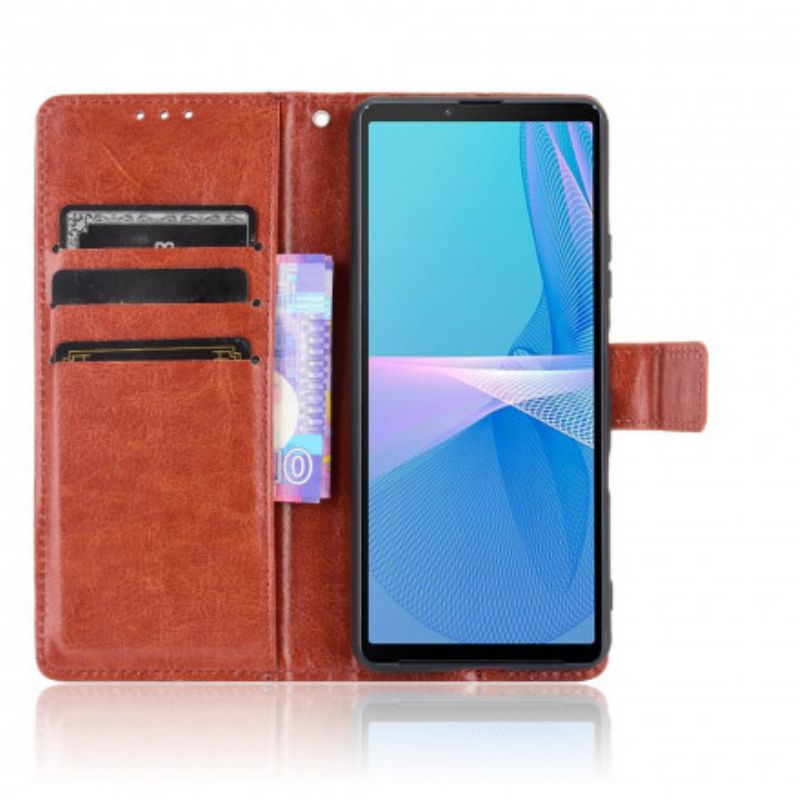 Flip Case Leren Sony Xperia 10 Iii Flitsend Kunstleer