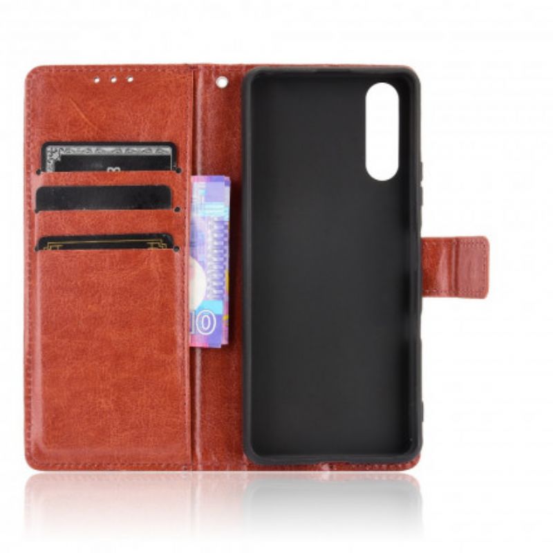 Flip Case Leren Sony Xperia 10 Iii Flitsend Kunstleer