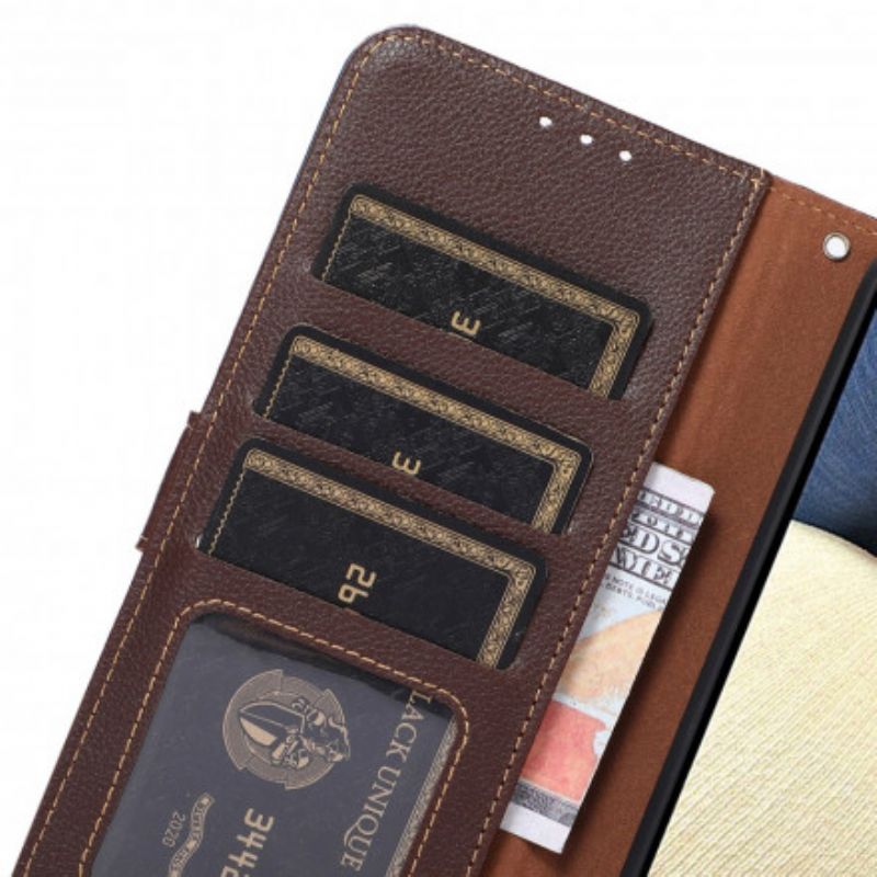 Flip Case Leren Sony Xperia 10 Iii Litchi-stijl Rfid Khazneh