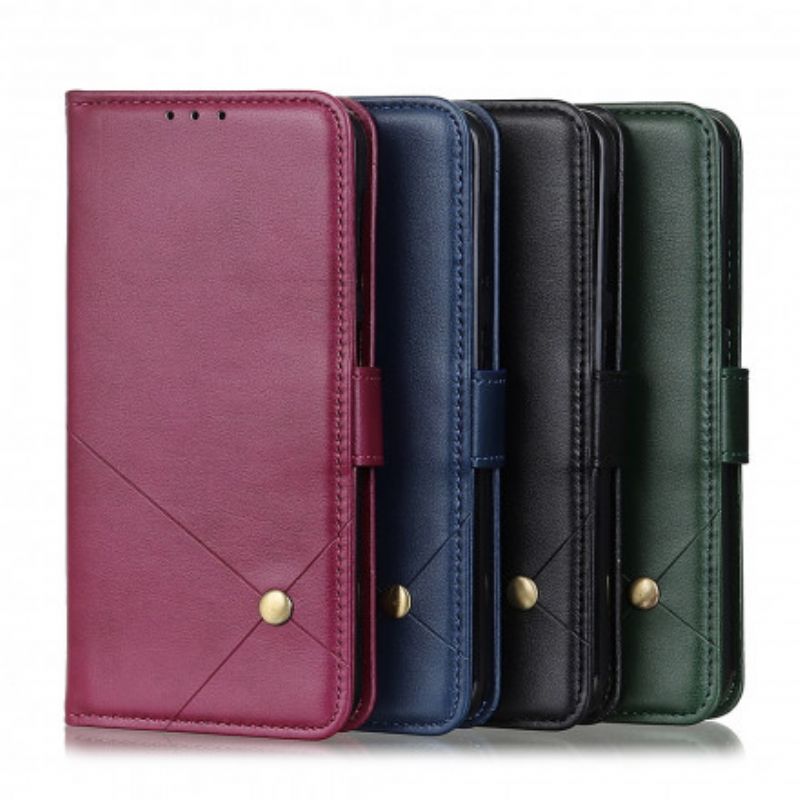 Flip Case Leren Sony Xperia 10 Iii Rivet X-ontwerp