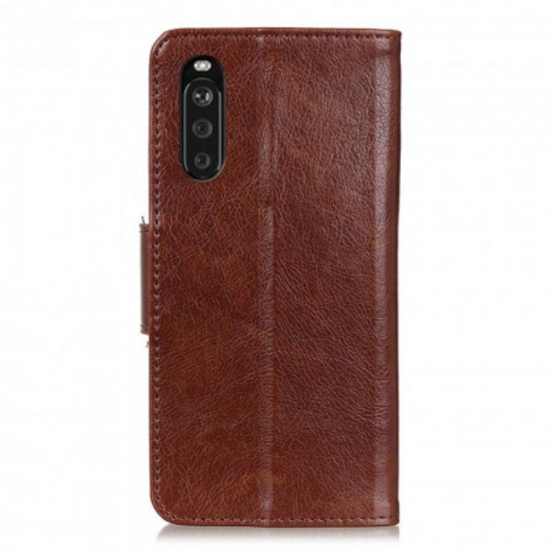 Flip Case Leren Sony Xperia 10 Iii Split Nappaleder