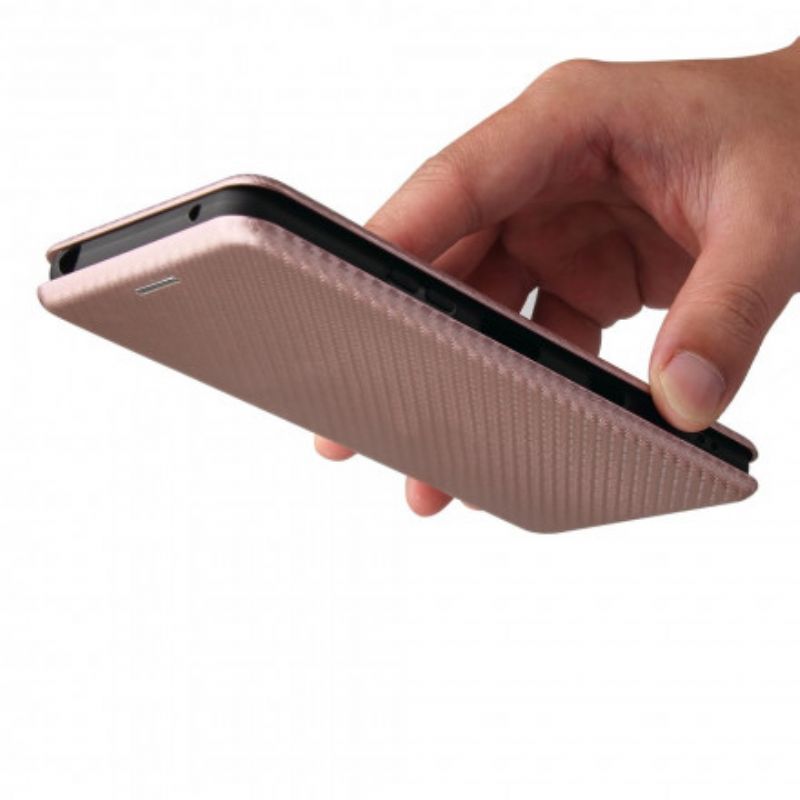 Folio-hoesje Sony Xperia 10 Iii Gekleurde Carbon Silicone