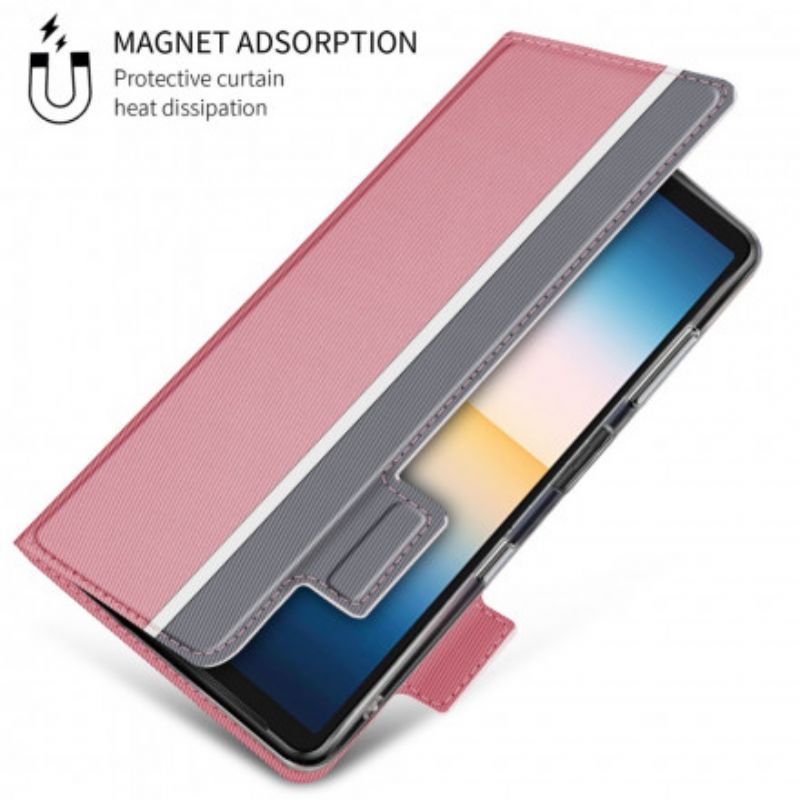 Folio-hoesje Sony Xperia 10 Iii Telefoonhoesje Bicolor Baiyu-serie