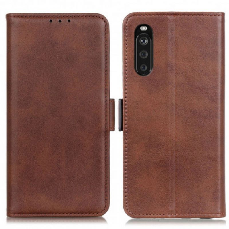 Folio-hoesje Sony Xperia 10 Iii Telefoonhoesje Dubbele Klep