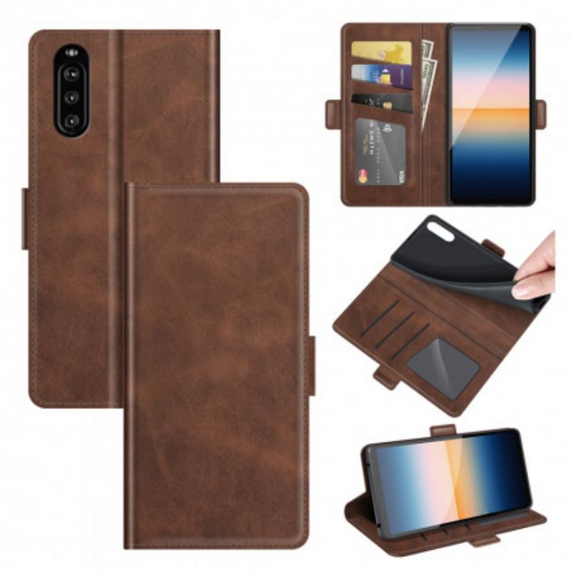 Folio-hoesje Sony Xperia 10 Iii Telefoonhoesje Klassieke Dubbele Klep