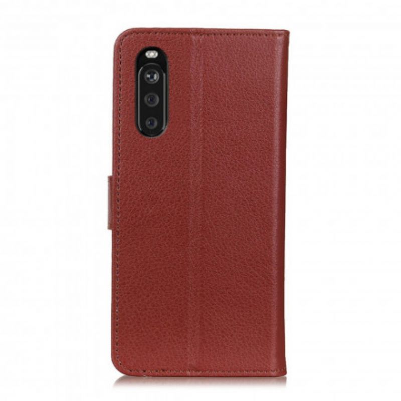 Folio-hoesje Sony Xperia 10 Iii Telefoonhoesje Lychee Kunstleer