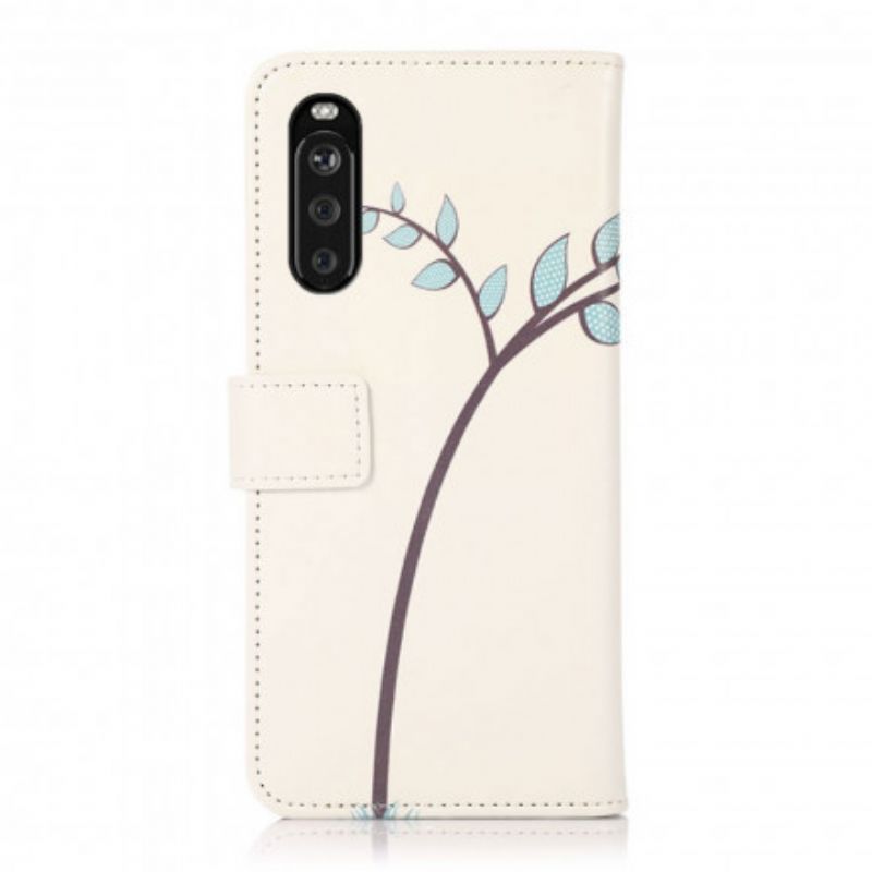 Folio-hoesje Sony Xperia 10 Iii Telefoonhoesje Paar Uilen In De Boom