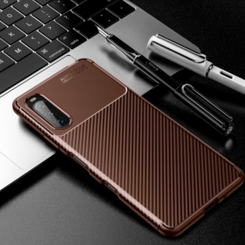 Hoesje Sony Xperia 10 Iii Flexibele Koolstofvezel