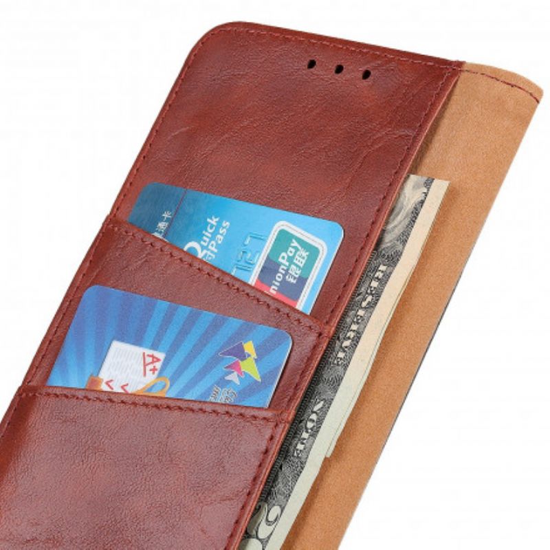 Leren Hoesje Sony Xperia 10 Iii Splitlederen Omkeerbare Sluiting Bescherming Hoesje