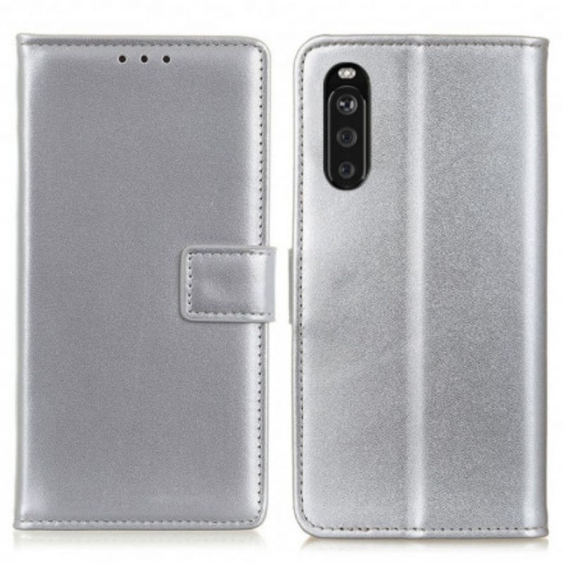 Leren Hoesje Voor Sony Xperia 10 Iii Gewoon Kunstleer