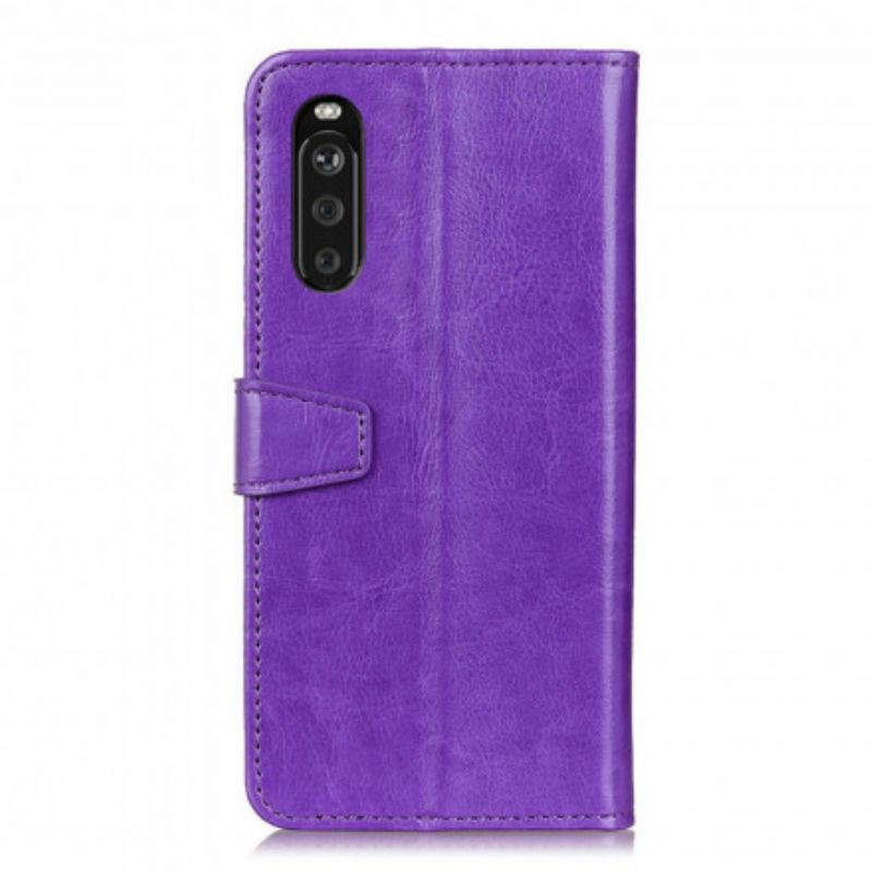 Leren Hoesje Voor Sony Xperia 10 Iii Klassiek Leereffect