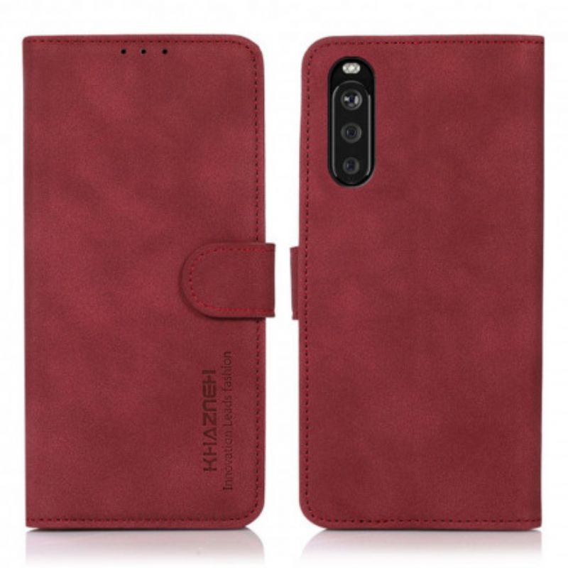 Leren Hoesje Voor Sony Xperia 10 Iii Leereffect Mode Khazneh