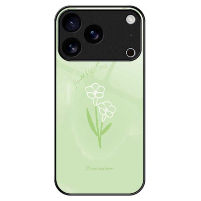 Case Hoesje iPhone 17 Pro Max Telefoonhoesje Bloemen Van Gehard Glas