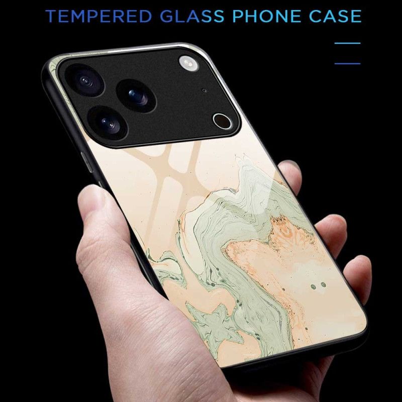 Case Hoesje iPhone 17 Pro Max Telefoonhoesje Gehard Glas Met Geschilderd Patroon