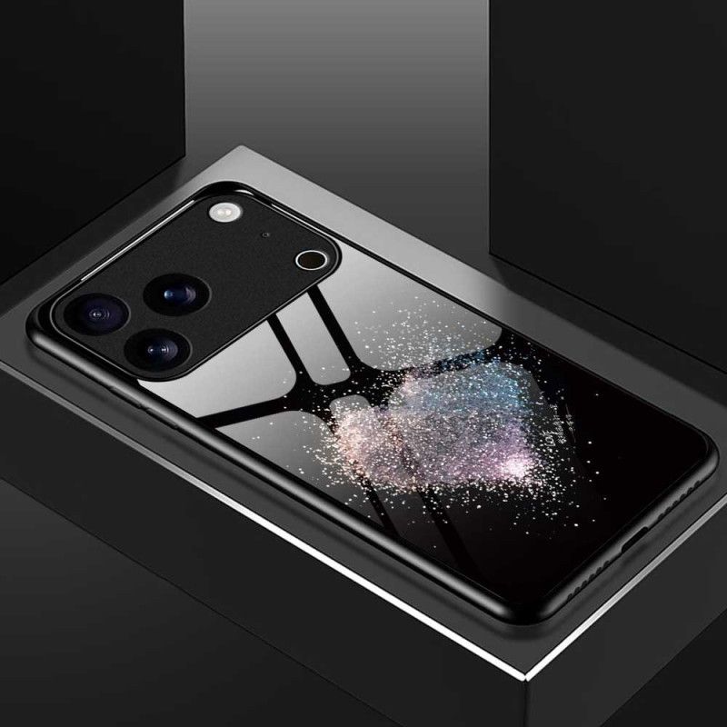 Case Hoesje iPhone 17 Pro Max Telefoonhoesje Hartvormig Gehard Glas